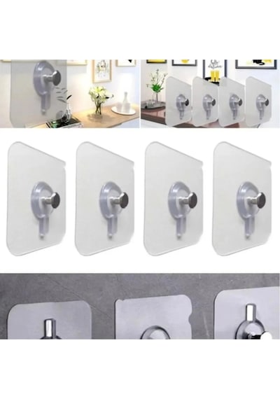 4 Adet Yapışkan Çerçeve Resim Askısı Yapışkanlı Askı Paslanmaz Çelik Mutfak Banyo Ev Duvar Dekoru Çi Diğer