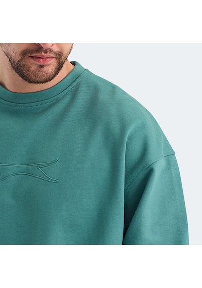 Slazenger VADIK Oversize Erkek  Yeşil Sweatshirt