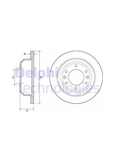 DELPHI BG4692C FREN DİSKİ ARKA STAREX H1 08-13 HAVALI 324mm