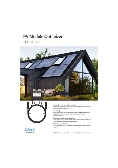 Deye - İnges Module Optimizer Sun-xl02-b - Solar Güneş Paneli Optimizeri