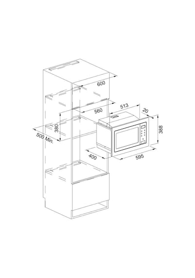 Franke Smart FSM 25 MW XS 25 LT Mikrodalga Fırın