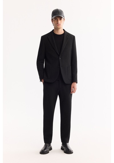 Avva Erkek Siyah Mono Yaka Bi-stretch Hafif Dokulu Blazer Comfort Slim Fit Ceket A52y4013 Avva Erkek Siyah Mono Yaka Bi-stretch Hafif Dokulu Blazer Comfort Slim Fit Ceket A52y4013