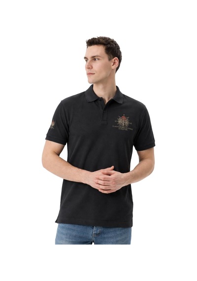 Arma Ar-ma Erkek Polo Yaka Tişört Resim Baskili Örme Kumaş Regular Fit %100 Pamuk 30/1 Çift Toplama Penye Pike Y31374358902 Siyah-s1