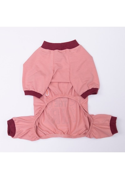 Pembe Love Air Pijama Orta Ve Büyük Irk Köpek Pijaması - Köpek Tulumu - Köpek Kıyafeti 15 Kg-45 Kg