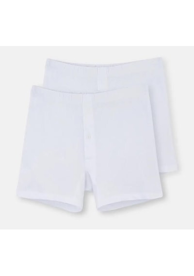 2 Li Paket Dagi Erkek Penye Boxer D1220 Beyaz