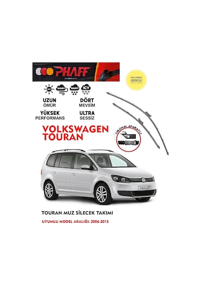 Wolsvagen Touran Ön Cam Muz Silecek Seti 2011 Model Araca Özel Aparat