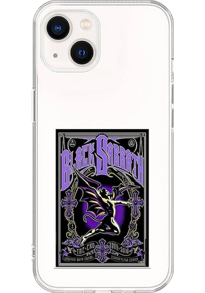 Apple Uyumlu iPhone 13 Mini Şeffaf Kılıf Black Sabbath Tasarımlı