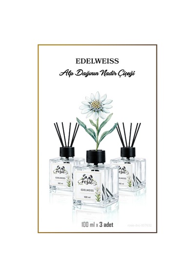 3'lü Edelweiss Çiçeği Çubuklu Oda Kokusu 100 Ml Çiçek