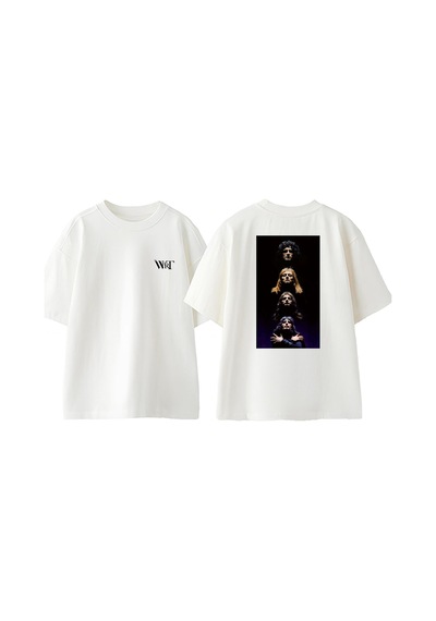 Thewert Quenn A Night Opera Tasarım Sırt Baskılı Pamuk Beyaz Oversize T-shirt