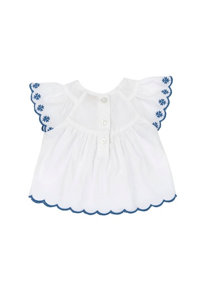 Chicco Kız Bebek Kısa Kollu Gömlek 09101857000000 000032 Beyaz