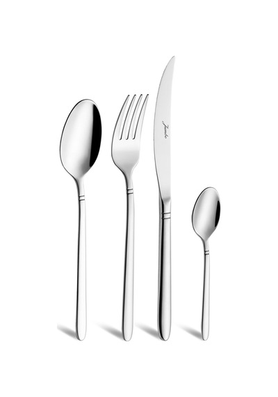 Jumbo 2002 24 Parça 6 Kişilik Tatlı Çatal Kaşık Bıçak Takımı Çelik Çelik
