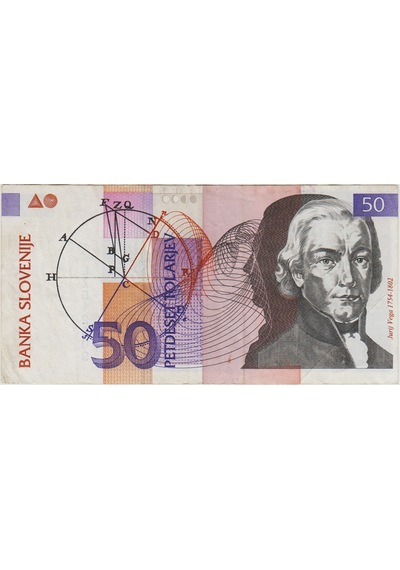 Slovenya 50 Tolarjev 1992 Çok Çok Temiz.