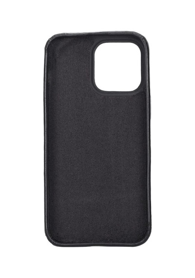 Apple İphone 14 Pro Max Uyumlu Deri Arka Kapak Rock Rst1 Siyah