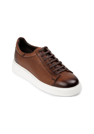 Deery Hakiki Deri Taba Rengi Erkek Sneaker Ayakkabı - 01954Mtbae01 Taba