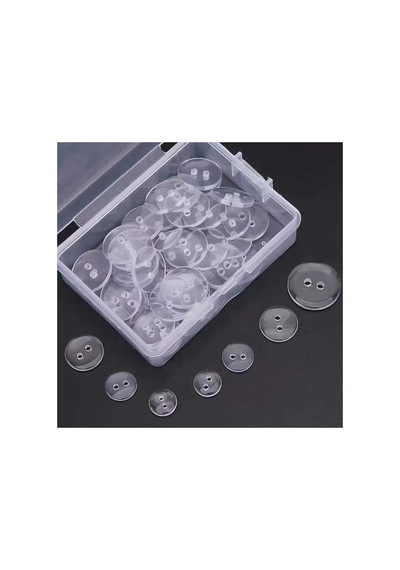 Şeffaf Düğme 16 Boy-10 16 Mm 100 Adet Cam Düğme - 690048100