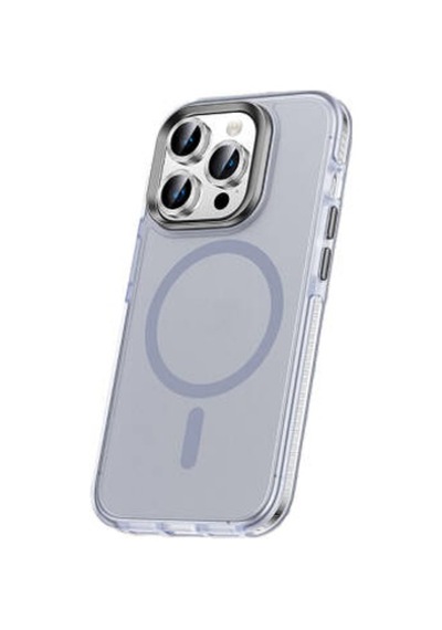 Lexroo Apple iPhone Uyumlu 15 Pro Airbagli Mag Safe Wireless Şarj Özellikli Lens Koruyuculu Klaptika Kapa Silikon İnce Kılıf - Gri