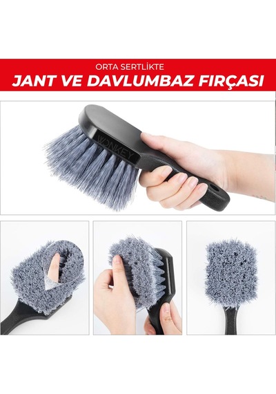 Yumuşak Çizmez Araba Lastik Jant Yıkama Fırçası Oto Paspas Davlumbaz Detaylı Temizleme Fırça