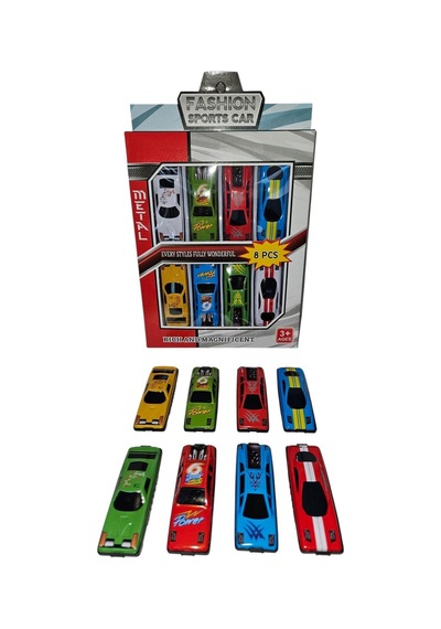 8 Adet Mini Metal Yarış Arabaları Oyuncak Araba Set Diğer