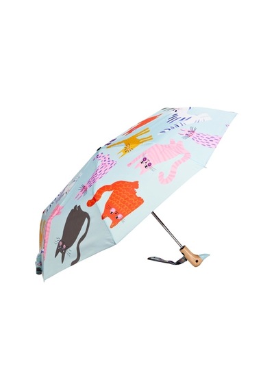 Original Duckhead Duck Kompakt Şemsiye Arty Cats Ice renkli