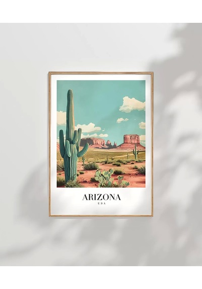 Çerçevesiz Poster Arizona Çölün Simgesi