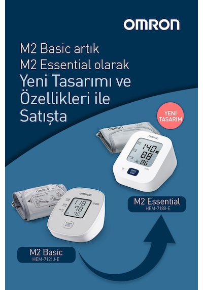 Omron M2 Essential HEM-7188-E Üst Koldan Pilli Dijital Tansiyon Aleti (M2 Basic)