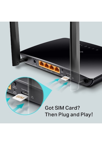 Tp-lınk Tl-mr150, 4port, 300mbps, 2,4ghz Wifi, Masaüstü, Lte Micro Sim Kart Takılabilir 3g-4g Destekli Router