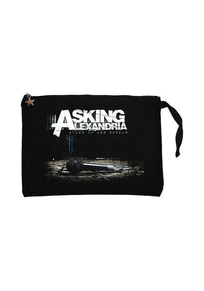 Asking Alexandria Stand Up And Screen Siyah Cüzdan / El Çantası Siyah