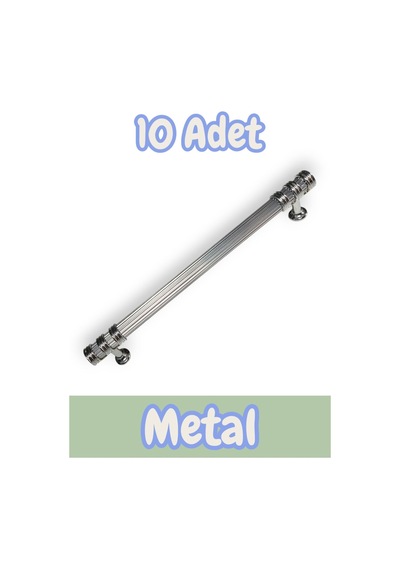 Çizgili Nesli Alüminyum Metal Lüks Modern Mobilya Çekmece Mutfak Dolabı Kulpu Krom 128mm 10 Adet Krom