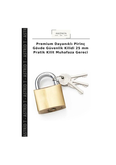 Premium Dayanıklı Pirinç Gövde Güvenlik Kilidi 25 Mm Pratik Kilit Muhafaza Gereci