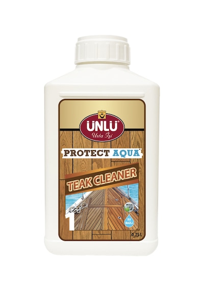 Ünlü Protect Aqua Su Bazlı Teak Cleaner 1. Adım 0,75l