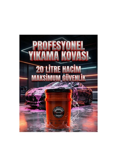 Araç Oto Yıkama Kovası Kırılmaya Ve Darbelere Dayanıklı - 20 Lt