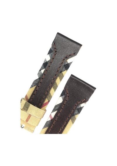 Burberry Uyumlu 20mm Kahverenk Deri Saat Kordonu