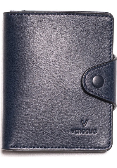 Navy Cüzdan & Kartlık Erkek 866 Vergelio Purse Matte Crystal Wallet Card Holder Mavi