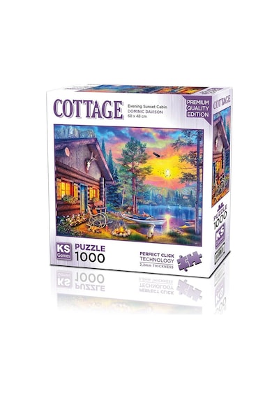 20818 Puzzle 1000 Evening Sunset Cabin