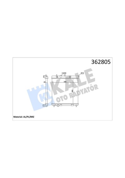 Kale 362805 Motor Su Radyatörü - Citroen C3 2009- 1.4 Vtı Manuel Şanz. 1330s4 - 1330w9 - 133398 - 133376