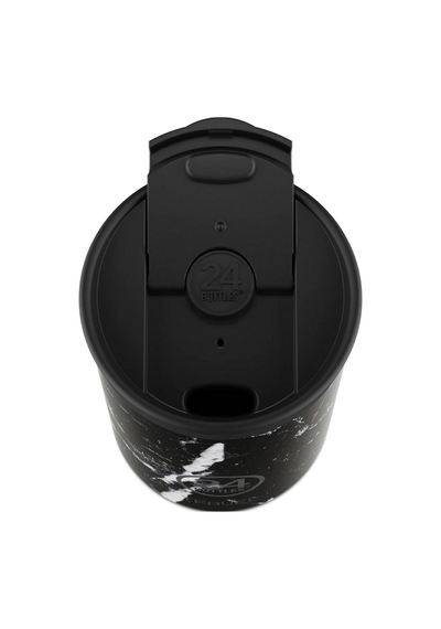 Travel Tumbler Black Marble Paslanmaz Çelik Termos Bardak 350 Ml Siyah