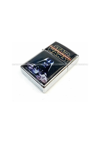 Star Wars Gümüş Renk Kapaklı Benzinli Çakmak