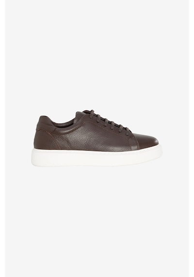 AC&Co / Altınyıldız Classics Erkek Kahverengı %100 Deri Rahat Taban Esnek Sneaker Ayakkabı Kahverengi