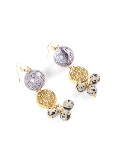 Taş Ve Gold Detaylı Küpe W26kup001 Uw26kup001100 çok renkli