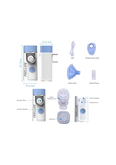 Feellife Pro Nebulizator El Tipi Mini Mobil Şarjlı Sessiz Mesh
