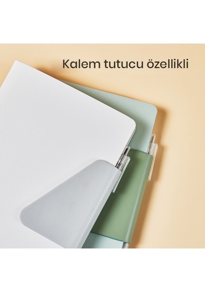 Nusıgn Ens209 A5 Deri Kapaklı Defter 80 G/m² 96 Yaprak Çizgili + Noktalı Pembe