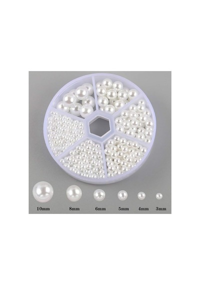 10 Mm 100 Gr Deliksiz Krem Lüks Kaplama Plastik Çakma İncisi 100gr - 693909689