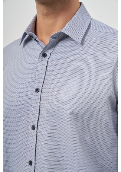İmza Koyu Lacivert Uzun Kol Kendinden Desenli Armürlü Sert Yaka Cepsiz Pamuklu Classic Slim Fit Gömlek 1004245161 Koyu Lacivert İmza Koyu Lacivert Uzun Kol Kendinden Desenli Armürlü Sert Yaka Cepsiz Pamuklu Classic Slim Fit Gömlek 1004245161 Koyu Lacivert