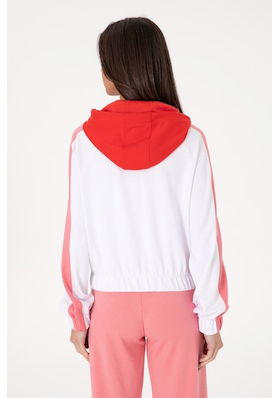 U.S. Polo Assn. Kadın Beyaz Kapüşonlu Sweatshırt 50300697-VR013