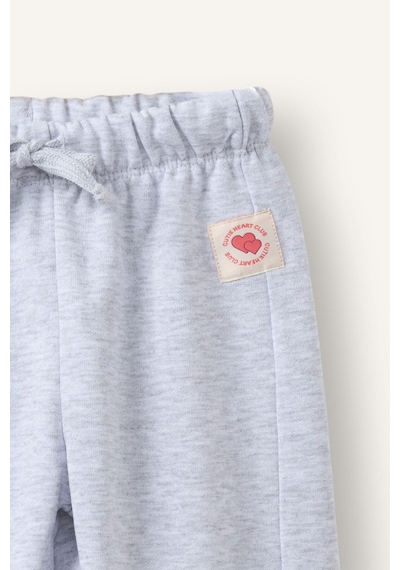 Defacto Regular Fit Kalın Kumaş Ayıcık Armalı Pantolon Kız Bebek I0605a526augr421 Gri-gr421