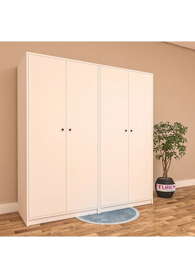 Troy 4 Kapılı Gardırop Mdf Sis Gri Troy 4 Kapılı Gardırop Mdf Sis Gri