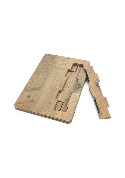Masaüstü Kademeli Ayarlanabilir Allah Yazılı Sayfa Tutucu Aparatlı Ahşap Rahle, Katlanabilir Tablet Standı