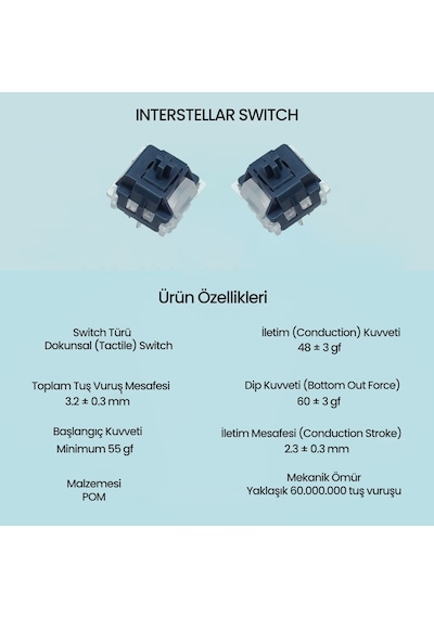 Aula Leobog Interstellar Tactile Mekanik Switch 100 Adet