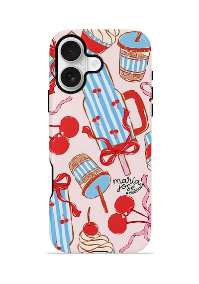 Apple iPhone Uyumlu 17 Vorian Çift Katmanlı Magsafe Kılıf Dolce Cherry Picnic
