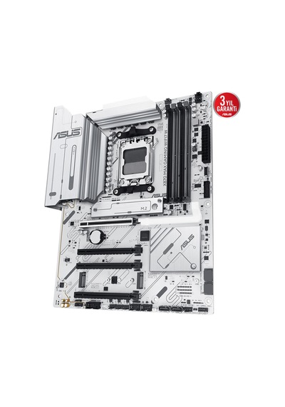 Asus X870 Max Gamıng Wıfı7 W, 4xddr5, 3xm2, Hdmı, Dp, Type-c, Wi-fi 7, Bluetooth V5.3, Am5 Soket Gamıng Anakart